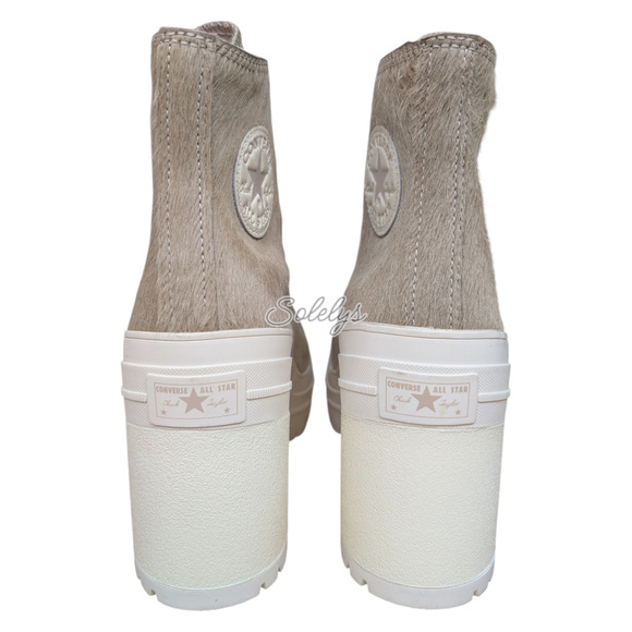 Converse Chuck 70 De Luxe Heel Genuine Calf Pony Hair Platform Sneaker 11 NEW - Picture 3 of 12